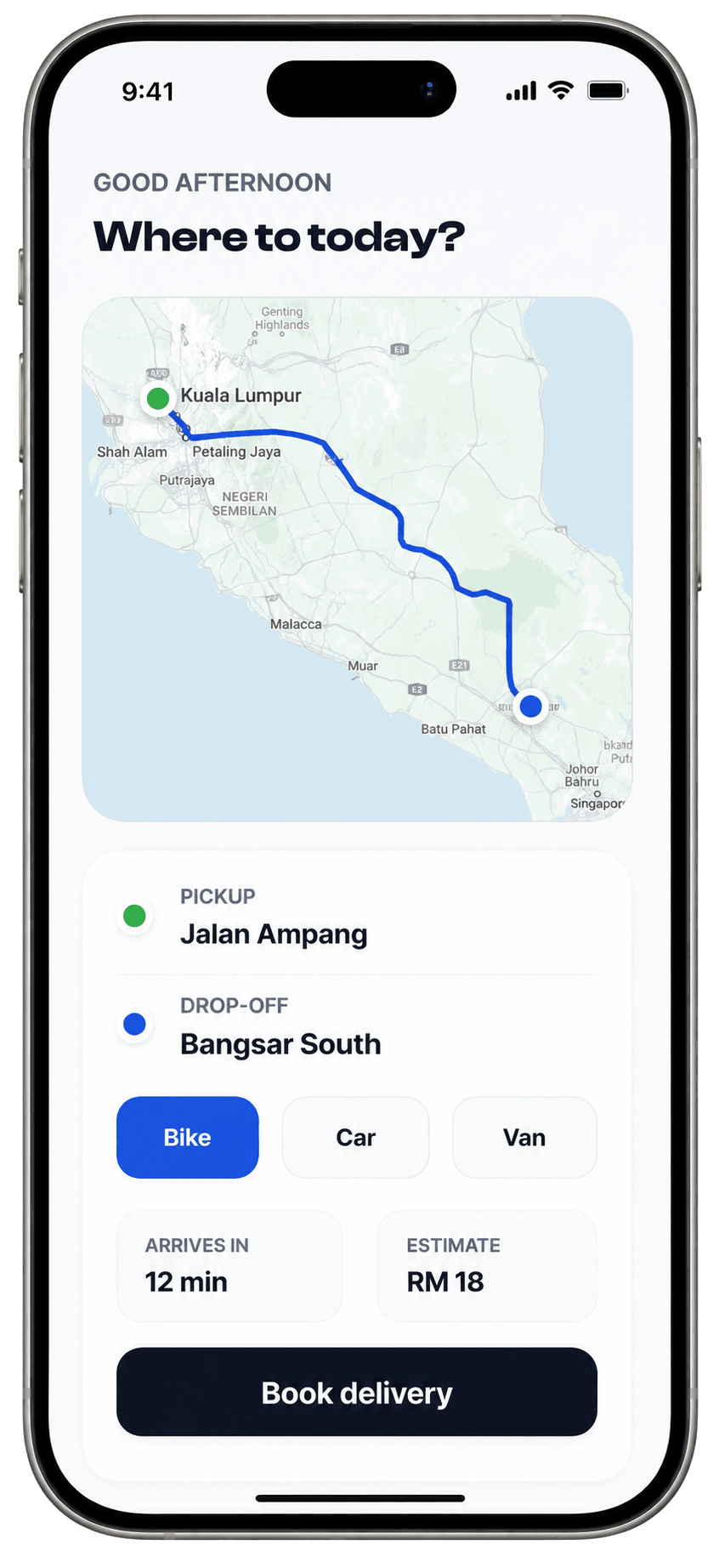 CarryOn app mockup